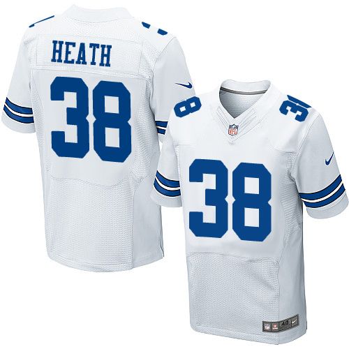 Men's Elite Jeff Heath Nike Jersey White Road - #38 NFL Dallas Cowboys